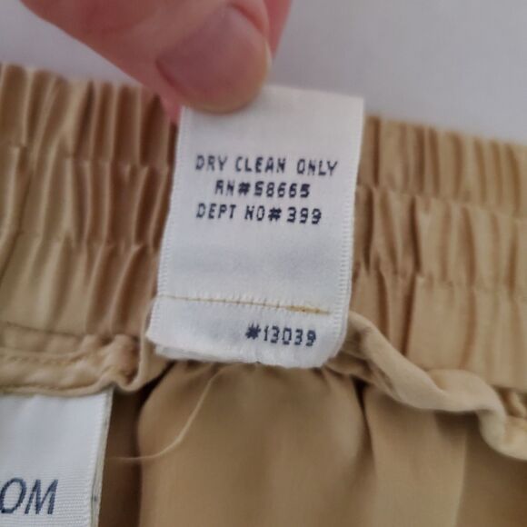 Nordstrom Silk Champagne Gold Wide-Leg Pants Plus Sz 2X Old Money Coquette - Picture 12 of 12